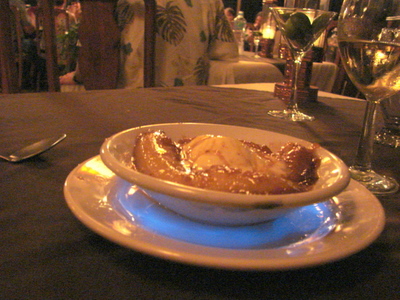 Bananas Flambé well presented.